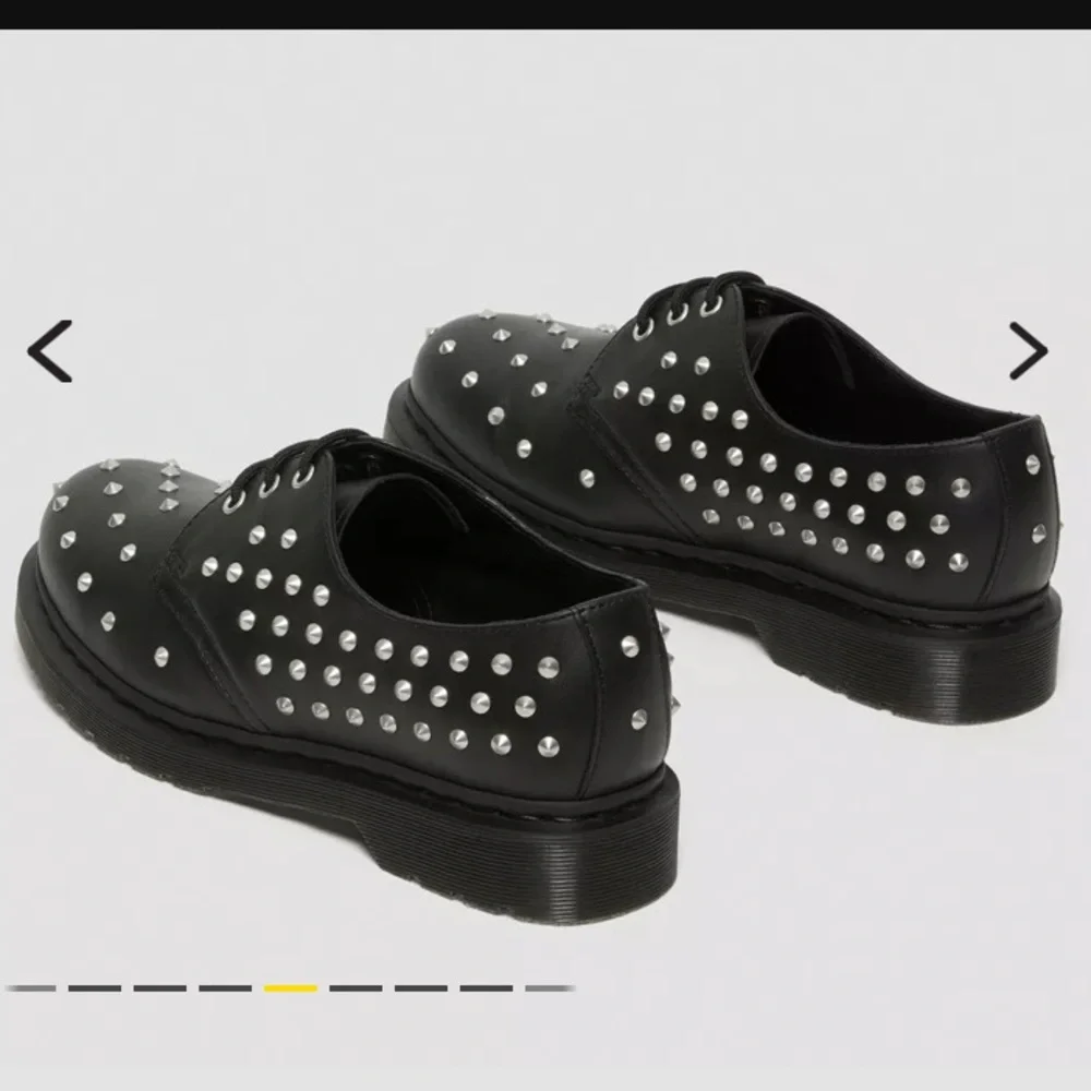 Dr martens doc 1461 stud wanama leather Oxford shoes oxfords studded 8 9 - Picture 3 of 8